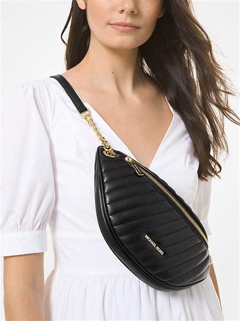 michael kors peyton small|Peyton Large Quilted Belt Bag .